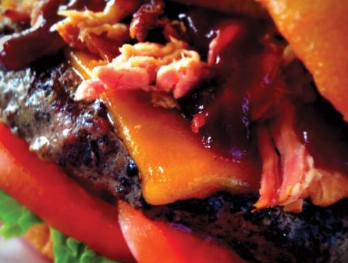 close up image of burger